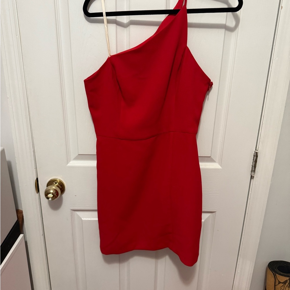 BCBGeneration Red One-Shoulder Cocktail Dress